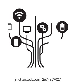 Diagrama de Dispositivos Digitais e Serviços Interconectados