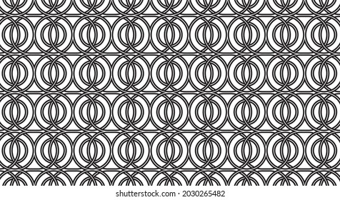 interconnected double outline circular pattern background, modern shape composition, vector eps 10.