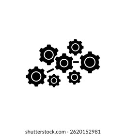 Interconnected Gears Showing a Network of Devices Working Together