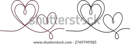 Interconnected heart line art - Happy Mother's Day