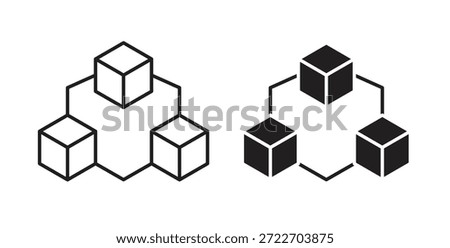 Interconnected icon isolated vector Illustration. Vector pictogram for web and app