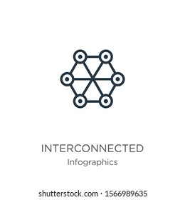 Interconnected icon vector. Trendy flat interconnected icon from infographics collection isolated on white background. Vector illustration can be used for web and mobile graphic design, logo, eps10