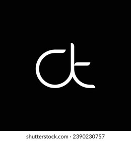 Interconnected lowercase letter C and T logo