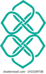 plantilla de logotipo de domo de mezquita interconectada