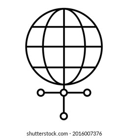 Interconnected network icon which can easily modify or edit

