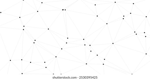 Rede poligonal interconectada de linhas abstratas e estruturas triangulares em um design minimalista limpo