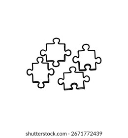 Interconnected Puzzle Pieces Representing Teamwork and Collaborative Business Concept