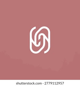 Interconnected white loops forming a logo