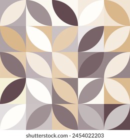 Interconnecting circles and ovals abstract retro fashion texture