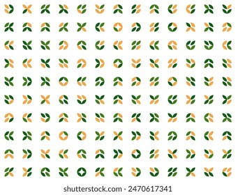 Interconnecting circles and ovals abstract retro fashion texture