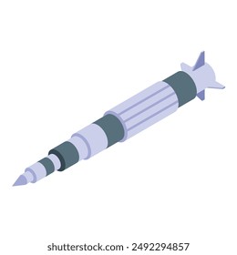 Intercontinental ballistic missile is flying through the air