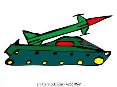 Intercontinental ballistic missile. vector illustration