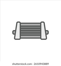 intercooler filled outline icon. intercooler color line illustration.