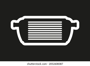 Intercooler vector icon black background.