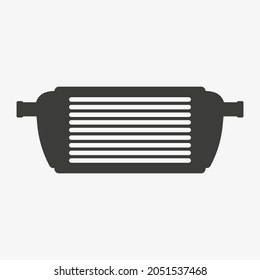 Intercooler vector icon isolated on white background.