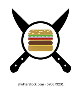 Intercrossed knives hamburger icon