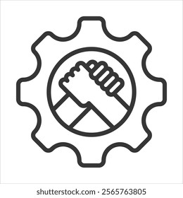 Intercultural Fluency Icon Vector Illustration Outline Style
