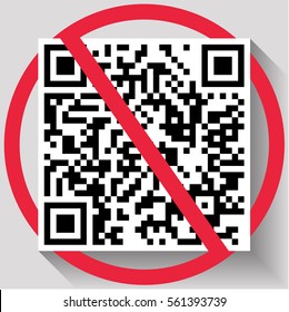 Interdiction of QR Codes - business type background template
