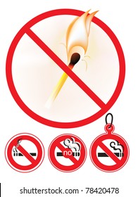 Interdiction for smoking and fire