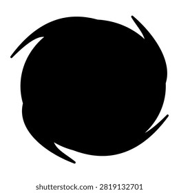 Interdimensional time travel portal vector icon with spiral vortex for sci-fi cosmic exploration and wormhole gateway symbol in minimalist line art style