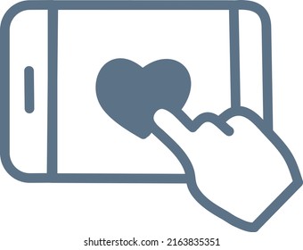 Interent post like, illustration, vector on a white background.