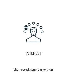 interest concept line icon. Simple element illustration. interest concept outline symbol design. Can be used for web and mobile UI/UX