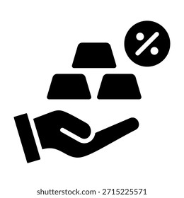 Ilustração de vetor de design de glifo de ícone de interesse