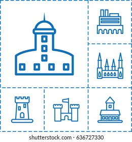 Interest icon. set of 6 interest outline icons such as