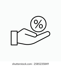 Interest icon. simple vector icon