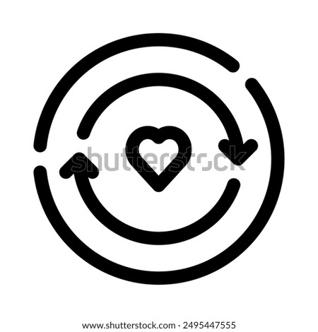 interest icon with style outline