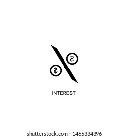 interest icon vector black design