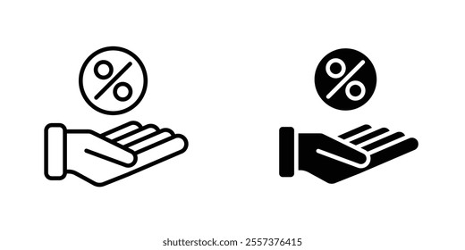 Interest Icon vector. liner and flat style icons set.