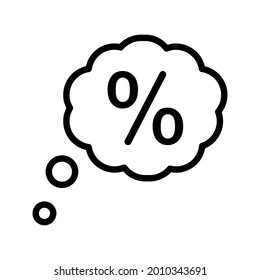 Interest icon vector. percent illustration sign. Credit symbol or logo.