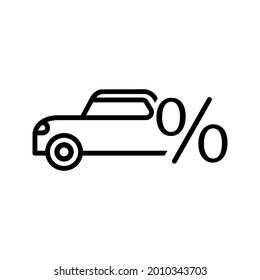 Interest icon vector. percent illustration sign. Credit symbol or logo.
