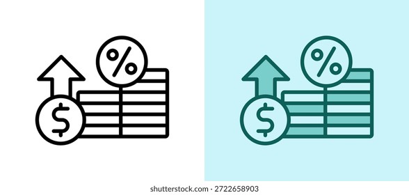 Ícone de interesse branco verde Ilustração de vetor