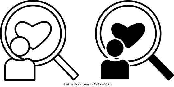 Interest Icons. Black and White Vector Icons of a Person Passionate about an Interesting Activity. Network Concept