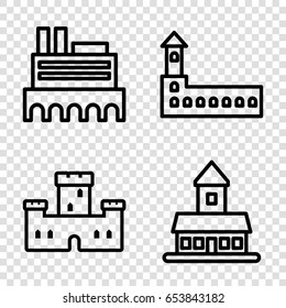 Interest icons set. set of 4 interest outline icons such as