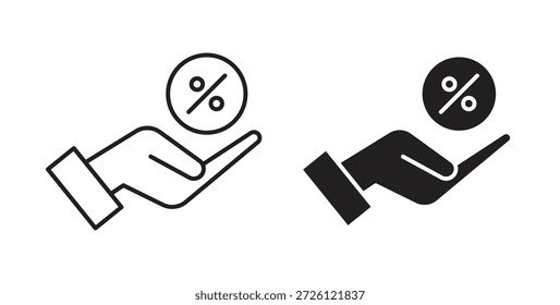 Símbolo de Vector de iconos de interés con trazo editable y versiones planas