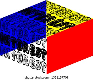 interest inscription. Vector illustration on white background.