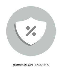 interest protection badge icon. Simple glyph, flat vector of Banking icons for ui and ux, website or mobile application