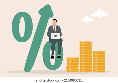 Interest rate concept in vector format