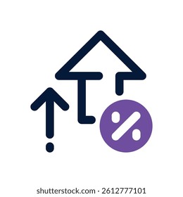 interest rate dual tone icon. Sleek and modern vector icon for websites, mobile apps, marketing materials, and corporate design. Fully scalable and ready to use.