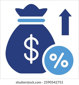 Interest Rate Icon Element For Design