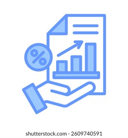 Interest Rate Icon Element for Design