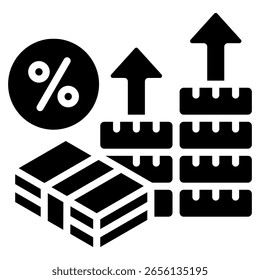Interest Rate Icon Element For Design