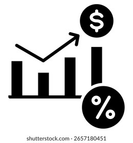 Interest Rate Icon Element For Design
