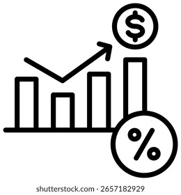 Interest Rate Icon Element For Design
