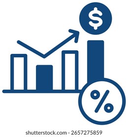 Interest Rate Icon Element For Design