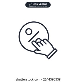 plantilla de símbolo de icono de tasa de interés para el logotipo de colección de diseño gráfico y web ilustración vectorial