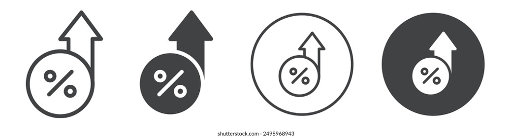 Interest Rate icon Vector illustration in black